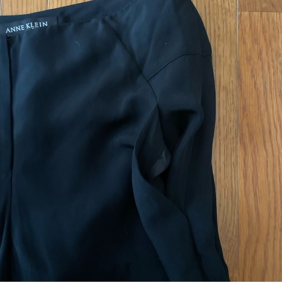 Anne Klein New York Women’s Wide Leg Black Trousers High Waist Size 10 - Picture 7 of 14